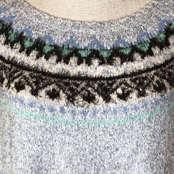Maurices Sweater Plus Gray Blue Fair Isle 14W - Picture 3 of 4